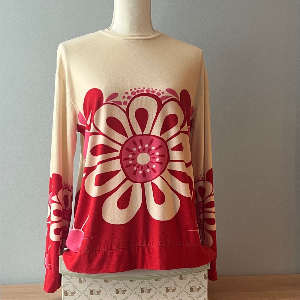 Farm for Anthropology Floral Long-Sleeve Women's Top